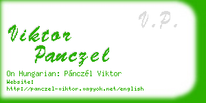viktor panczel business card