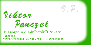 viktor panczel business card